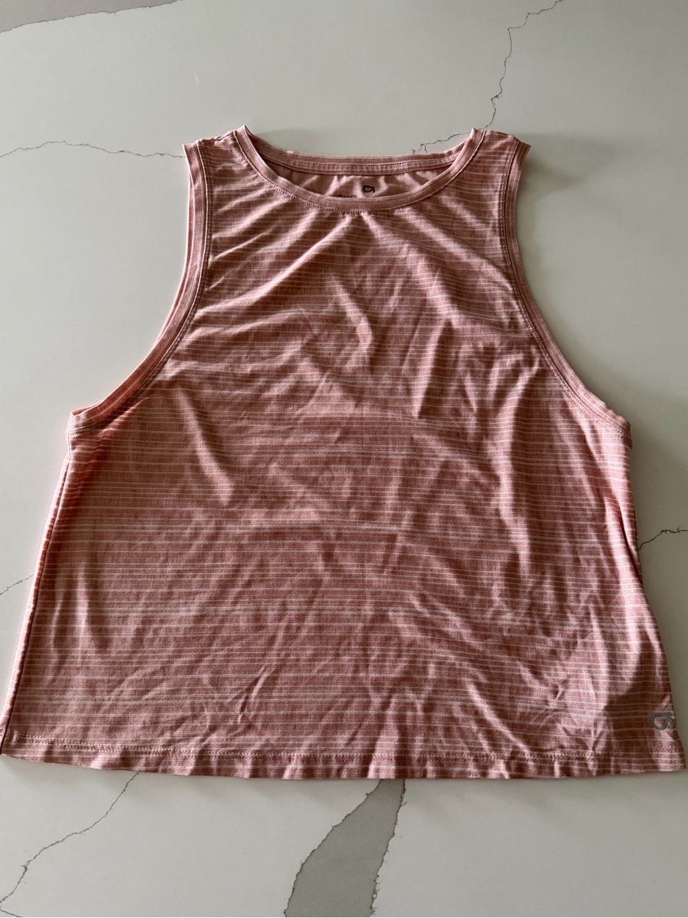 GapFit Breathe Space-Dye Tank Top | Pink Heathered | Size Small